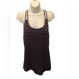 CALIA By Carrie Underwood Move Racerback Striped Athletic Tank Sz. L Purple